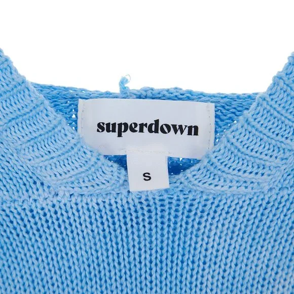 Revolve Superdown Tallie Hooded Sweater Women's Size Small - Picture 6 of 8